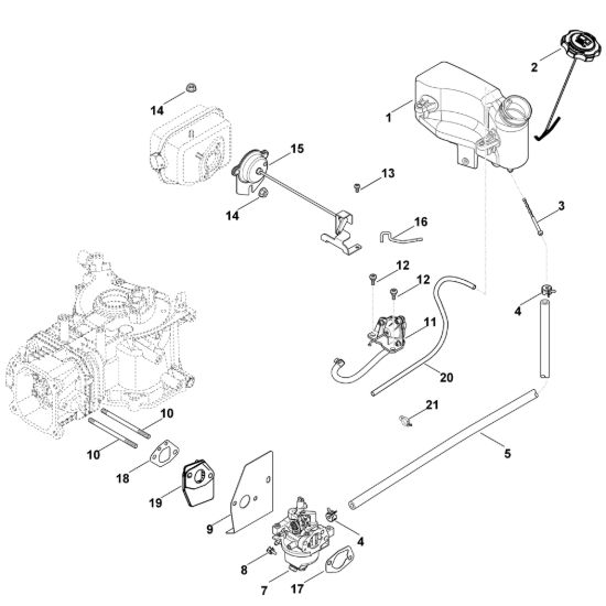 Picture of G - Carburatore, condotto carburante XT-800 (XT800-2053)